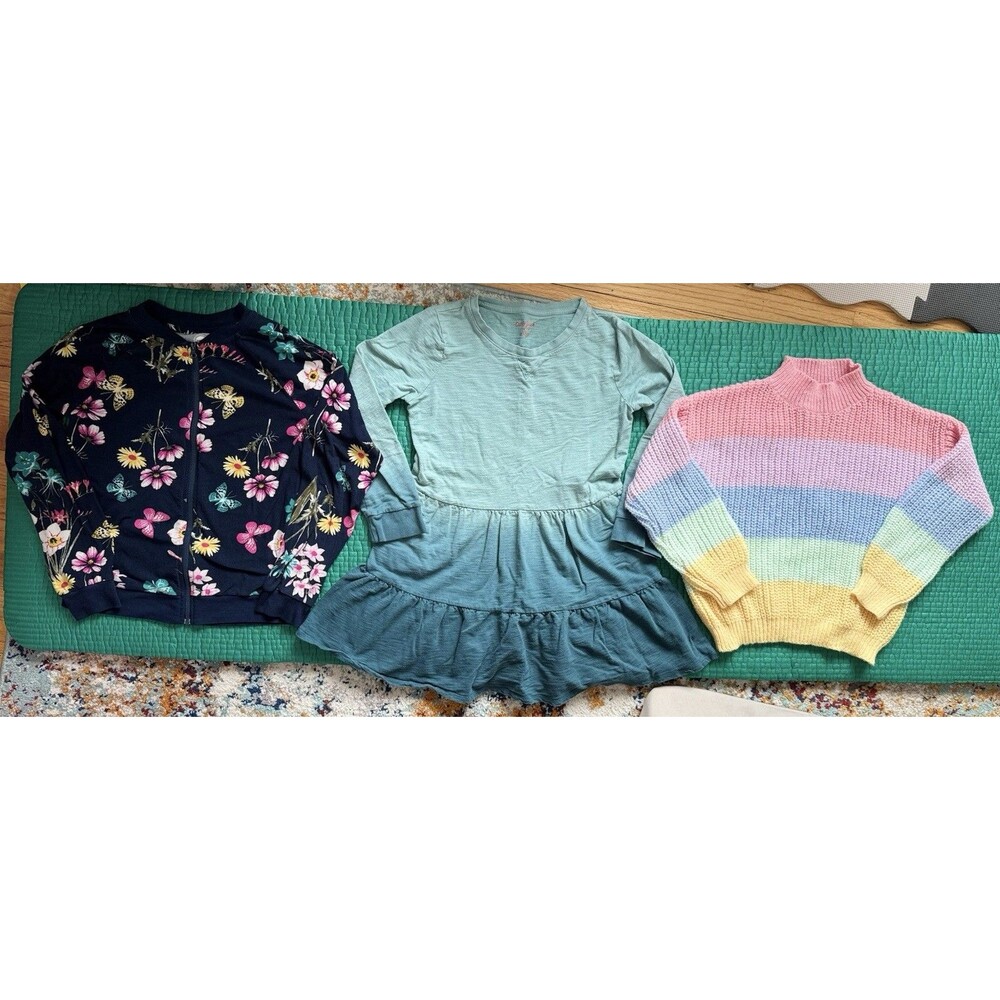 Cat & Jack, Wonder Nation Girls Winter Bundle Sz L (10-12) Dress Sweater Jacket